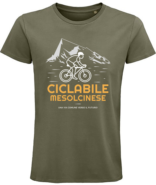 T-shirt Pista Ciclabile Moesa Boutique, design che celebra l'inaugurazione della nuova pista ciclabile nella regione San Bernardino