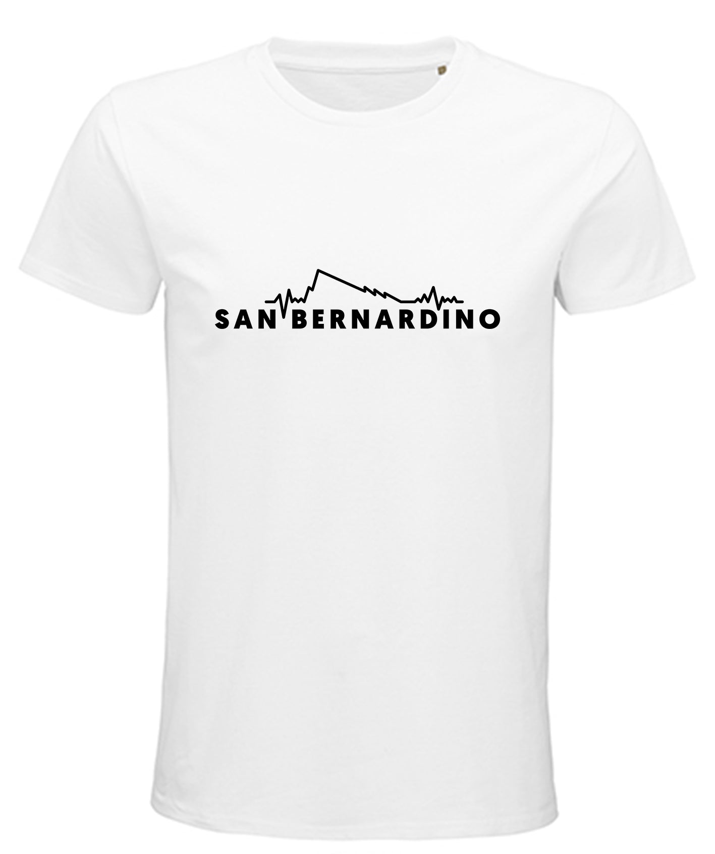 T-shirt San Bernardino Moesa Boutique, design che celebra la bellezza e la cultura della regione San Bernardino